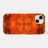 Mandala-abstracte kunstontwerp met zegenende vlamm iPhone 15 case (Achterkant horizontaal)