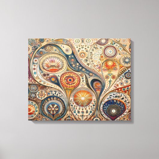 Mandala Abstracte muurkunst Canvas Afdruk (Voorkant)