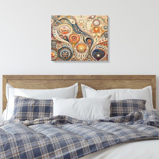 Mandala Abstracte muurkunst Canvas Afdruk (Insitu (Slaapkamer))