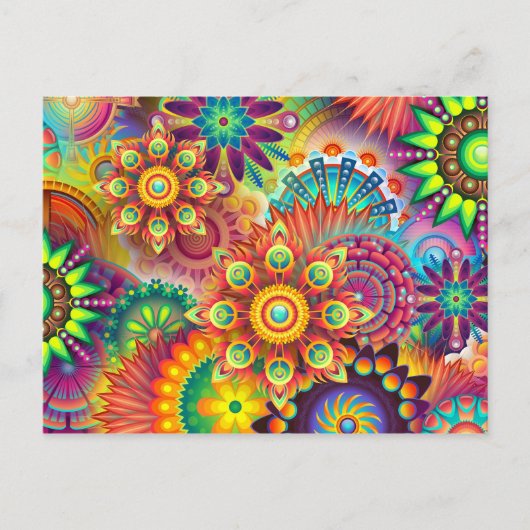 Mandala Abstracte Spirituele Psychedelic Trippy Briefkaart (Voorkant)