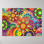 Mandala Abstracte Spirituele Psychedelic Trippy Poster (Voorkant)