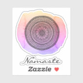 *~* Mandala Abstracte Waterverf NAMASTE Sticker (Vel)