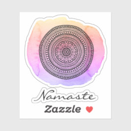 *~* Mandala Abstracte Waterverf NAMASTE Sticker