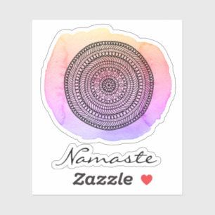 *~* Mandala Abstracte Waterverf NAMASTE Sticker