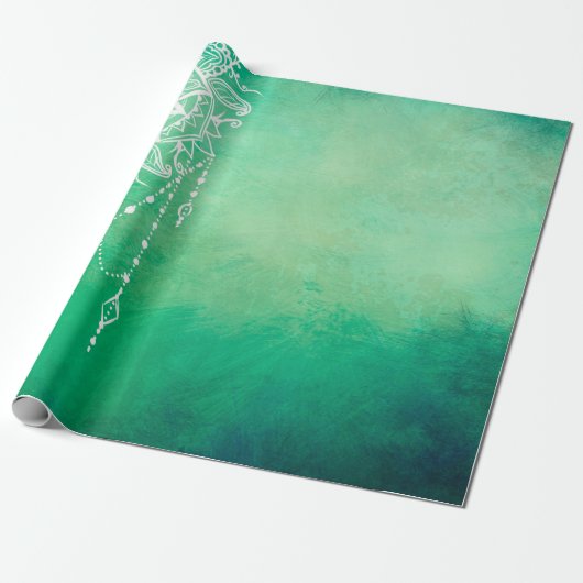 Mandala achtergrond mandala spiritueel cadeaupapier (Uitgerold)