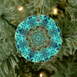 Mandala-achtig kleurrijk patroon (mandala monsters keramisch ornament