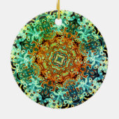 Mandala-achtig kleurrijk patroon (mandala monsters keramisch ornament (Achterkant)