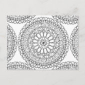 Mandala Adult Coloring Boho Pattern Briefkaart (Voorkant)