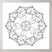  Mandala Adult Coloring Poster (Voorkant)