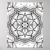 Mandala Adult Coloring Poster (Voorkant)