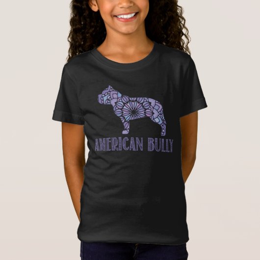 Mandala American Bully T-Shirt Girls (Voorkant)