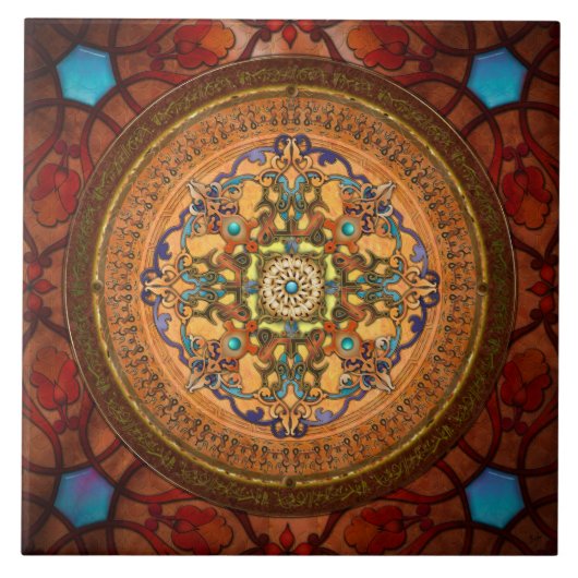 Mandala Arabia Tile Tegeltje (Voorkant)