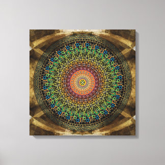 Mandala Armeens alfabet Canvas Afdruk