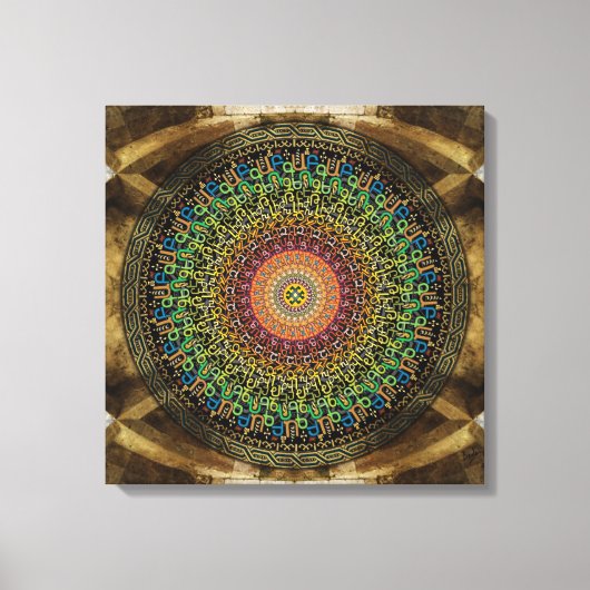 Mandala Armeens alfabet Canvas Afdruk (Voorkant)