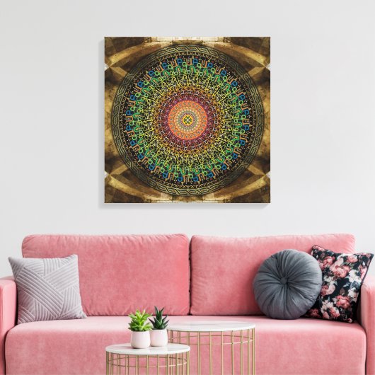 Mandala Armeens alfabet Canvas Afdruk (Insitu (Woonkamer))