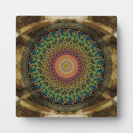 Mandala Armeense alfabet Plaque met Easel Fotoplaat