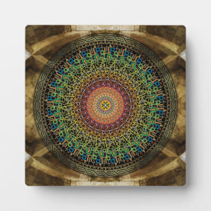 Mandala Armeense alfabet Plaque met Easel Fotoplaat