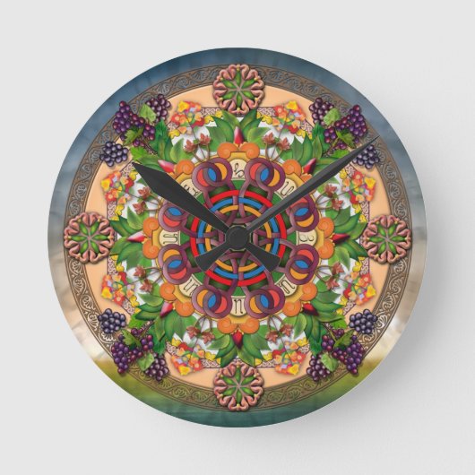 Mandala Armeense Gravenklok Ronde Klok (Voorkant)