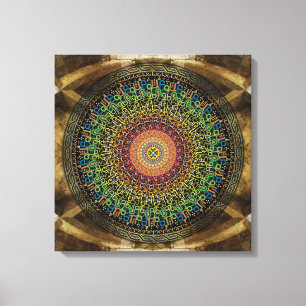 Mandala Armenian Alphabet Canvas Afdruk