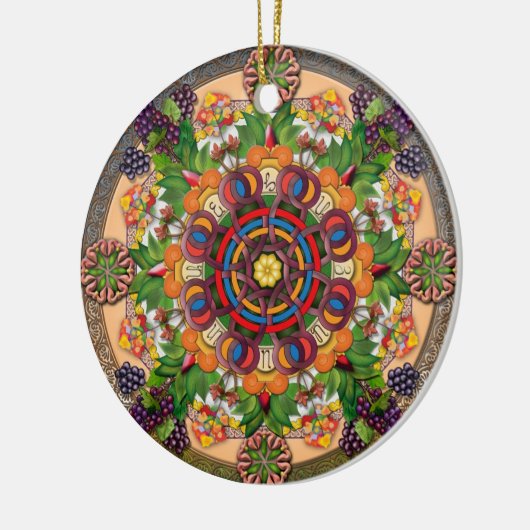 Mandala Armenian Grapes Ornament (Links)