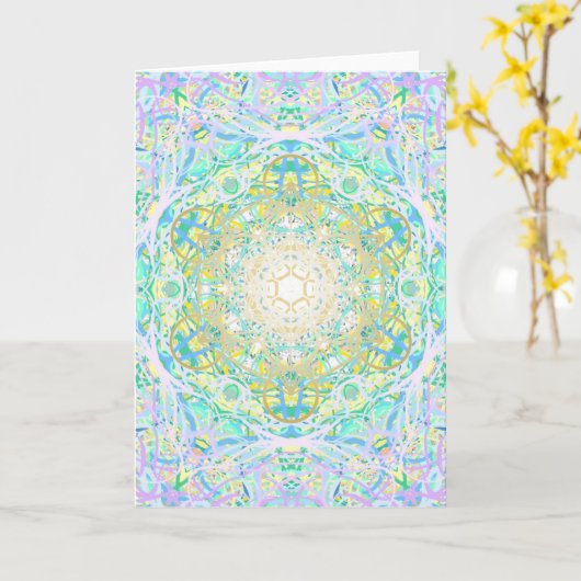 Mandala Art 3 Kaart (Gele Bloem)