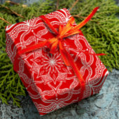 Mandala Art Boho Chic Elegant White Kerstmis Cadeaupapier