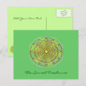 Mandala Art Briefkaart groen (Voorkant / Achterkant)