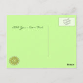 Mandala Art Briefkaart groen (Achterkant)