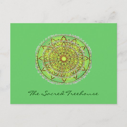 Mandala Art Briefkaart groen (Voorkant)