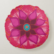 Mandala Art Brushed Polyester Rond werpkussen