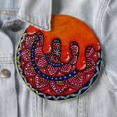 Mandala Art Buttonnen & Patches. Ronde Button 6,0 Cm (In situ)