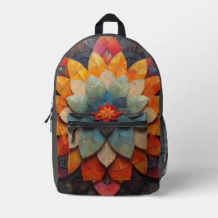 Mandala Art Geweven Bloem Bedrukte Rugzak