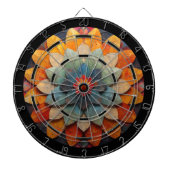 Mandala Art Geweven Bloem Dartbord (Voorkant)