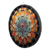 Mandala Art Geweven Bloem Dartbord (Voorkant Rechts)