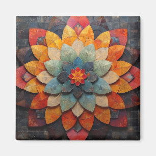 Mandala Art Geweven Bloem Magneet