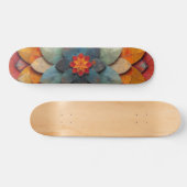 Mandala Art Geweven Bloem Persoonlijk Skateboard (Horizontaal)