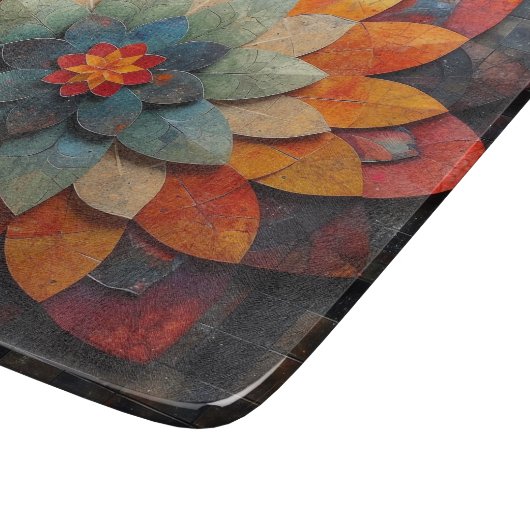 Mandala Art Geweven Bloem Snijplank (Hoek)