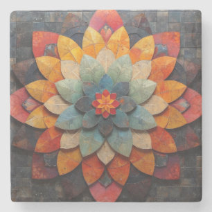 Mandala Art Geweven Bloem Stenen Onderzetter