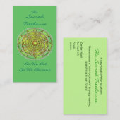 Mandala Art Green Bladwijzer Profile Card Visitekaartje (Voorkant / Achterkant)