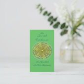 Mandala Art Green Bladwijzer Profile Card Visitekaartje (Staand voorkant)