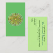 Mandala Art Green Bladwijzer Profile Card Visitekaartje (Voorkant / Achterkant)