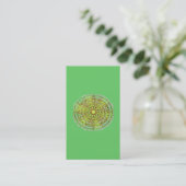 Mandala Art Green Bladwijzer Profile Card Visitekaartje (Staand voorkant)