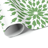 Mandala Art Green Chili Peppers Cadeaupapier (Rol Hoek)
