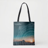 Mandala Art Night Sky Stars aangepaste tekst ademe Tote Bag (Voorkant)