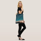Mandala Art Night Sky Stars aangepaste tekst ademe Tote Bag (Op model)