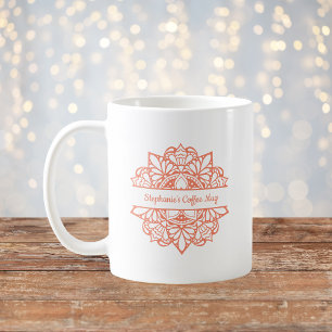 Mandala Art Persoonlijke naam Coffee Mok