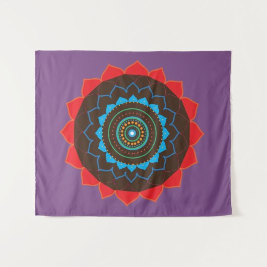 Mandala Art wandtapijt Wandkleed (Voorkant (horizontaal))