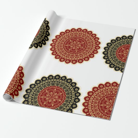 Mandala Art Wrapping Paper Cadeaupapier (Uitgerold)
