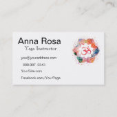 *~* Mandala Aum OM Lotus YogaTeacher Instructor Visitekaartje (Achterkant)