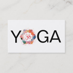 *~* Mandala Aum OM Lotus YogaTeacher Instructor Visitekaartje
